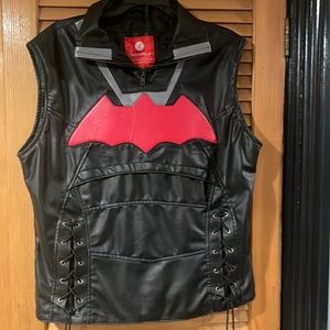 Batman red hood faux leather jacket and vest , brand new condition, size medium